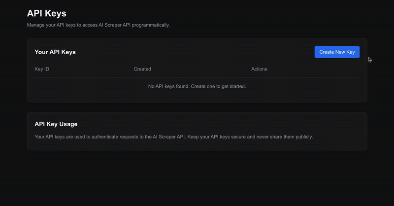 API Key Management visualization